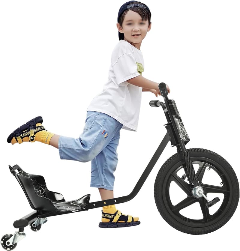 Drift Scooter für Kinder ab 6 Jahren, verstellbarer Sitz, 100 kg Tragfähigkeit