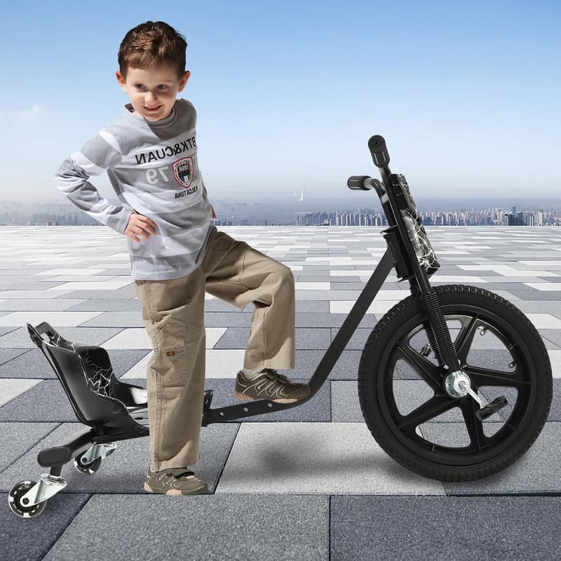 Drift Scooter für Kinder ab 6 Jahren, verstellbarer Sitz, 100 kg Tragfähigkeit