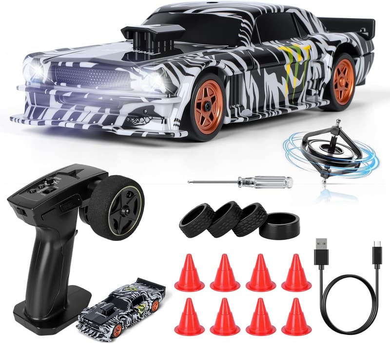 JONRRYIN 1:43 Drift RC Auto mit Gyro für Kinder ab 14 Jahren