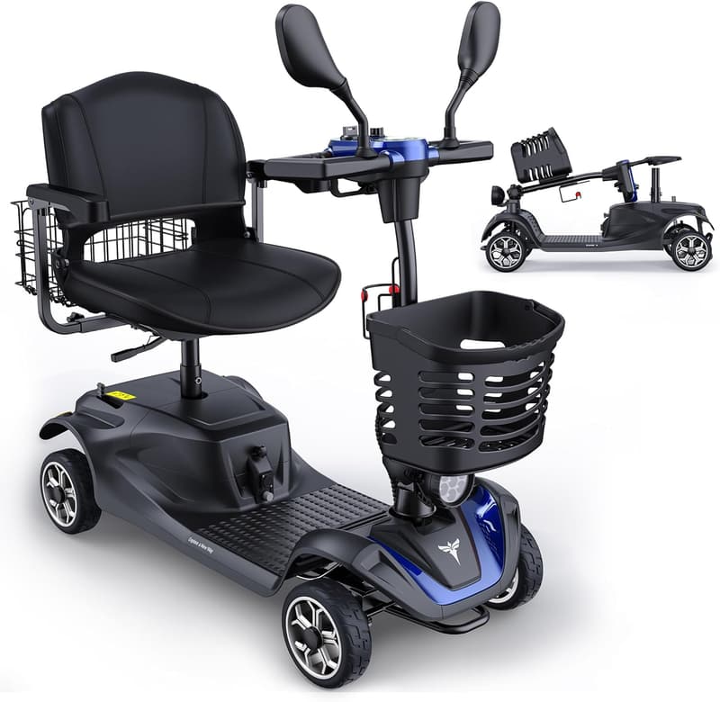 Mobility Scooter für Senioren, 4-Rad E-Scooter, 19 km Reichweite