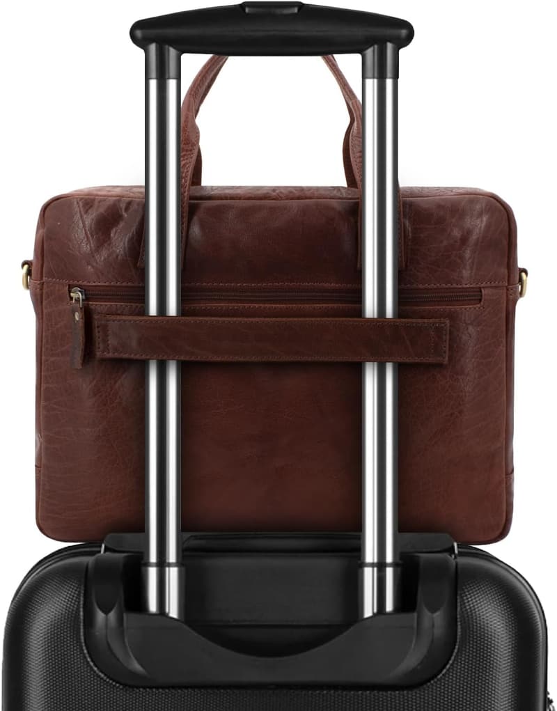 Business-Laptoptasche aus Leder für Herren und Damen - 15 Zoll
