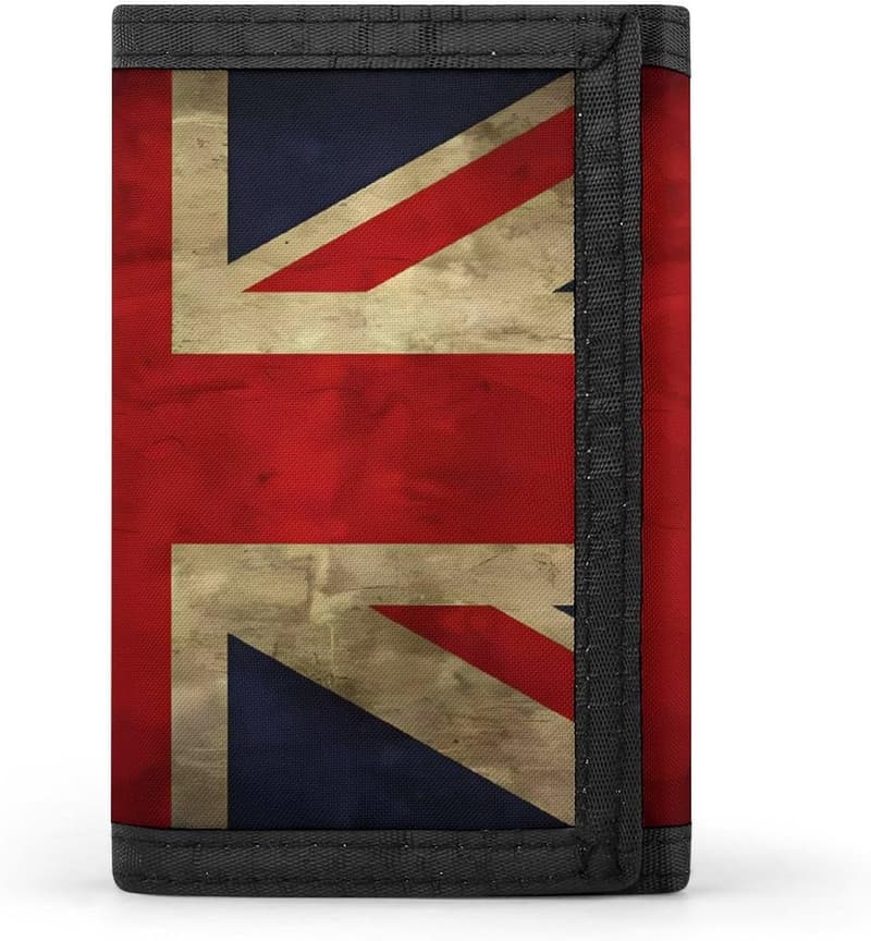 Schlanke britische Flaggen-Geldbörse für Herren, dreifach gefaltet, modern