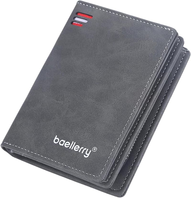 Braune Lederbrieftasche mit Reißverschluss für den täglichen Gebrauch