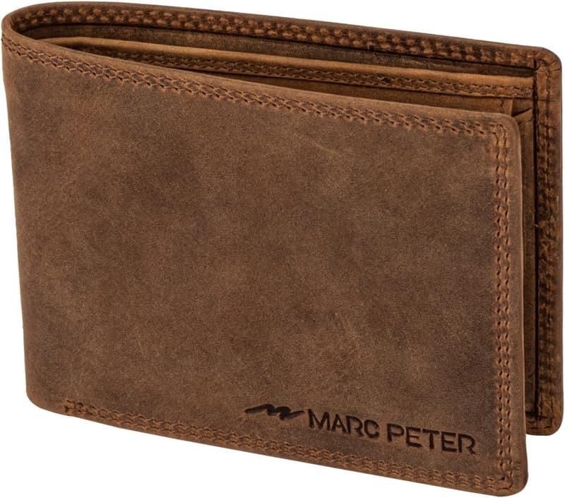 Echtleder Geldbeutel für Herren mit RFID-Schutz - Vintage Braun