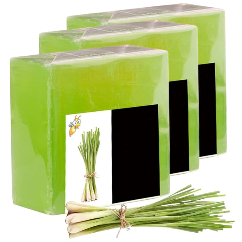 Bio-Zitronengras-Seife 100g – 3 Stück für Körper und Gesicht
