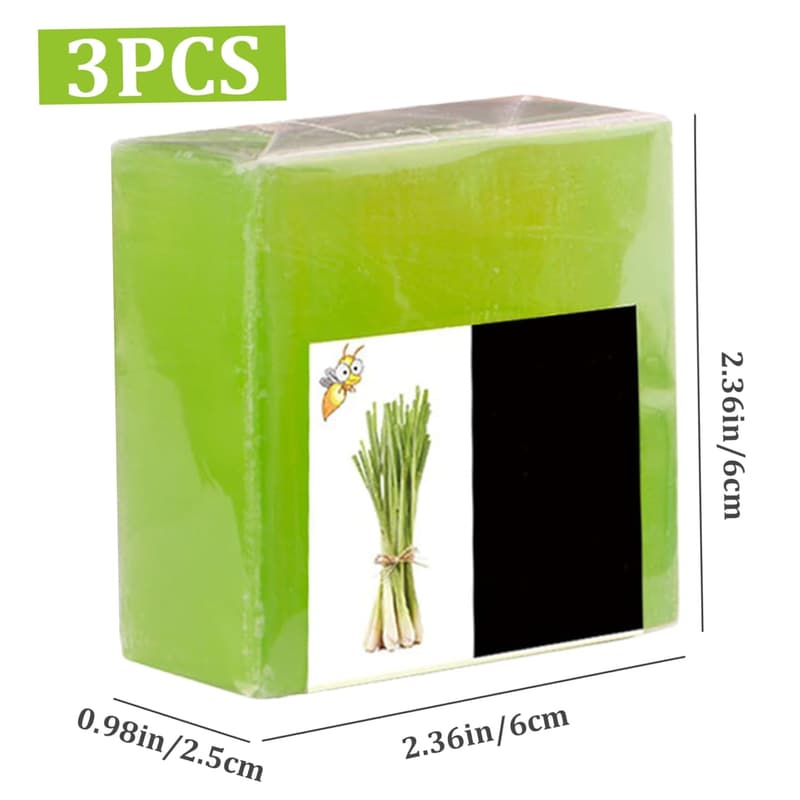 Bio-Zitronengras-Seife 100g – 3 Stück für Körper und Gesicht
