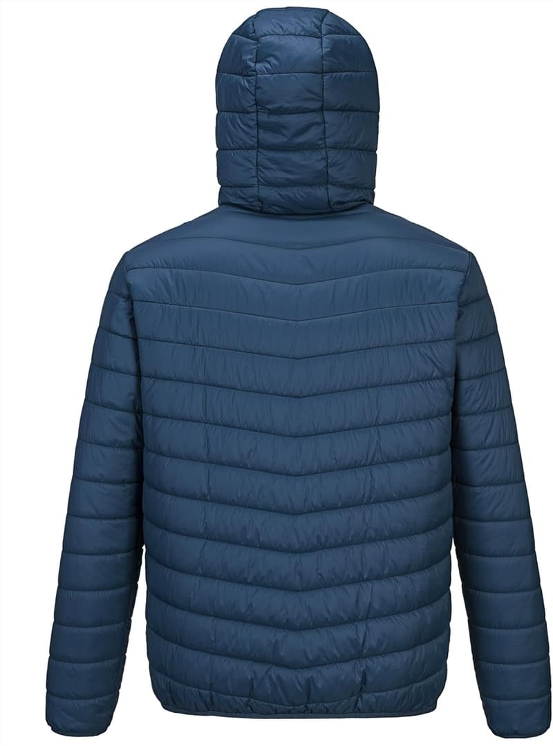 Wasserdichte Steppjacke für Männer – leichte, verstaubare Winterjacke mit Kapuze