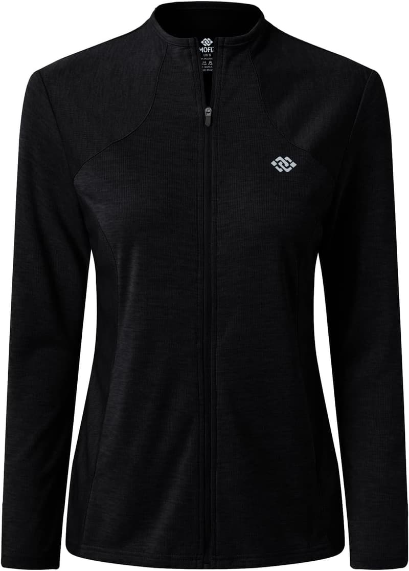 Leichte Damen Laufjacke für Sport und Yoga – atmungsaktive Sweatjacke mit Taschen