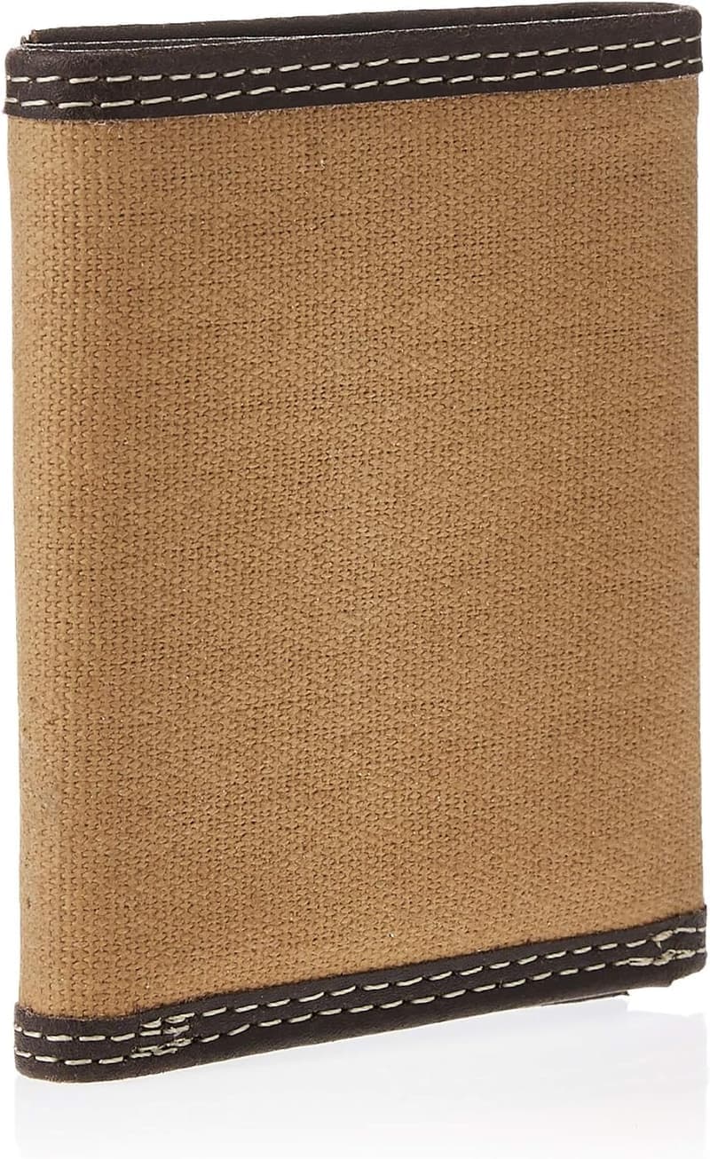 Timberland Herren PRO RFID Leder-Canvas Portemonnaie mit Reißverschluss