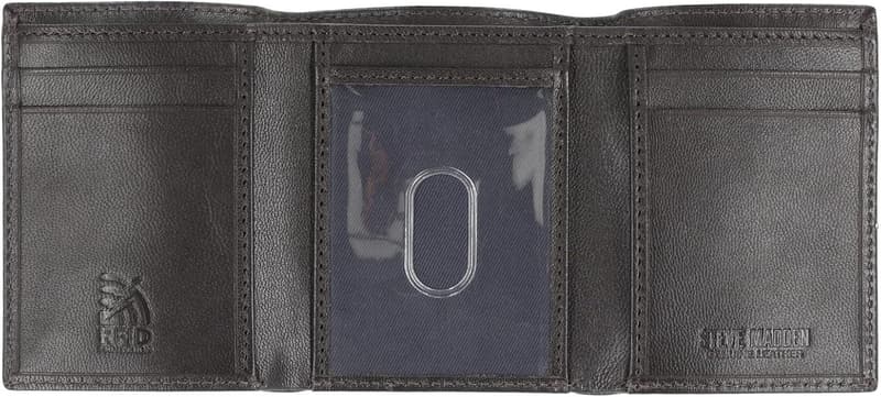 Steve Madden Herren RFID Trifold Geldbörse mit Ausweisfenster