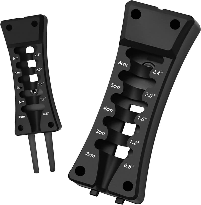 Tragbarer 3-in-1 Golf Tee Höhenversteller mit Ballmarker und Divot-Werkzeug