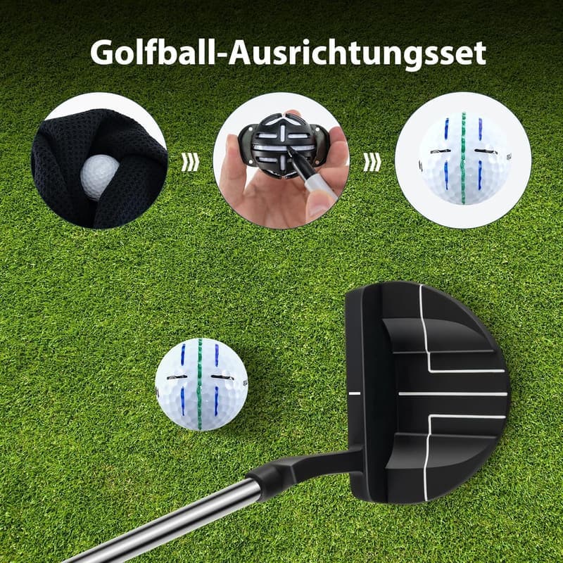 Golfzubehör Set mit Bällen, Tees, Handtuch und Aufbewahrungstasche