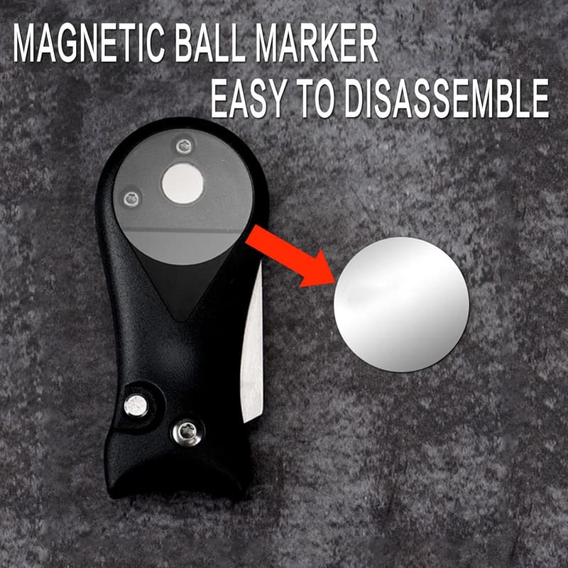 Faltbare Edelstahl Golf Pitchgabel mit Ballmarker - 3er Set