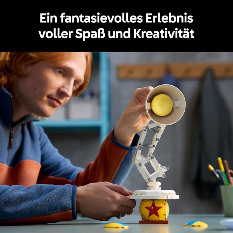 LEGO Ideas | Disney Pixar Luxo Jr. - Bausatz für Erwachsene mit Schreibtischlampe 21357