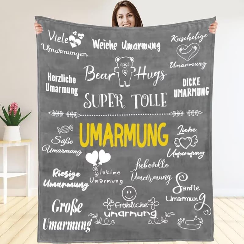 Umarmungsdecke für beste Freundin – Geschenk zu Weihnachten und Geburtstag