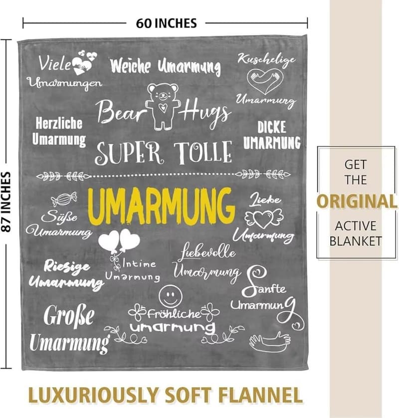 Umarmungsdecke für beste Freundin – Geschenk zu Weihnachten und Geburtstag