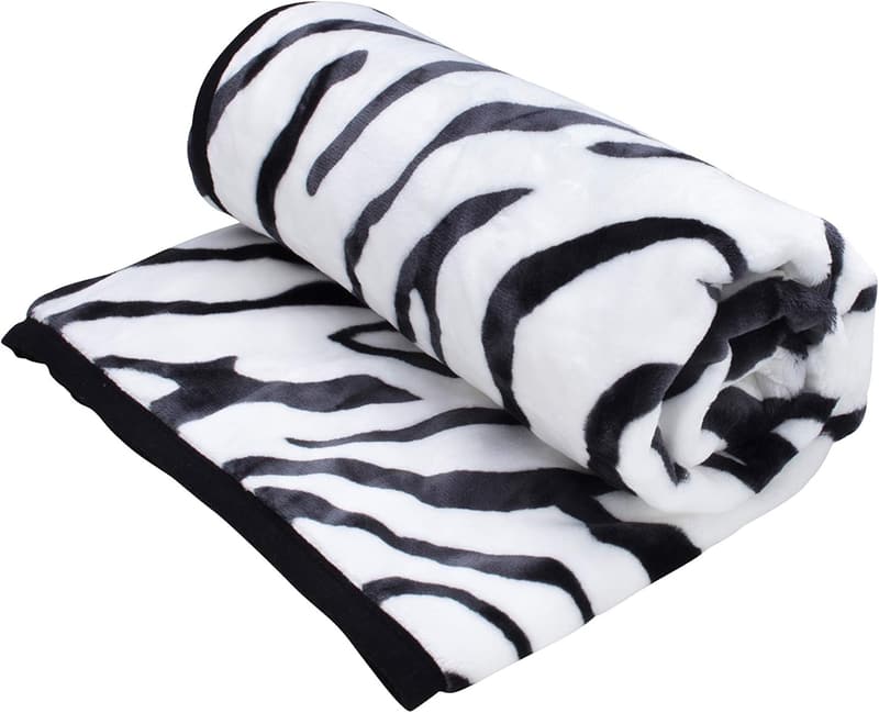 Kuscheldecke 'Zebrastreifen' – Flauschige Flanell-Fleece Decke 160x220 cm