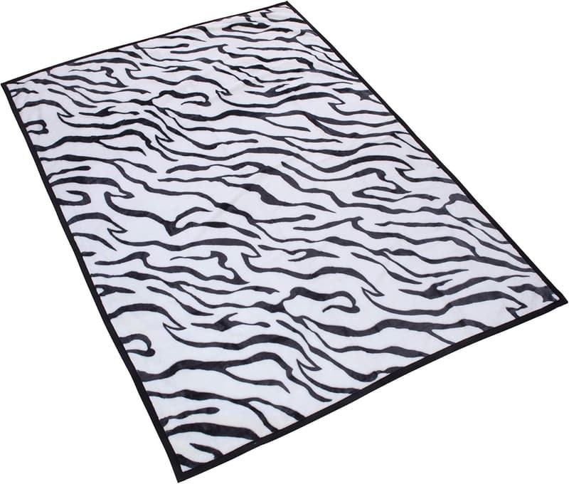 Kuscheldecke 'Zebrastreifen' – Flauschige Flanell-Fleece Decke 160x220 cm