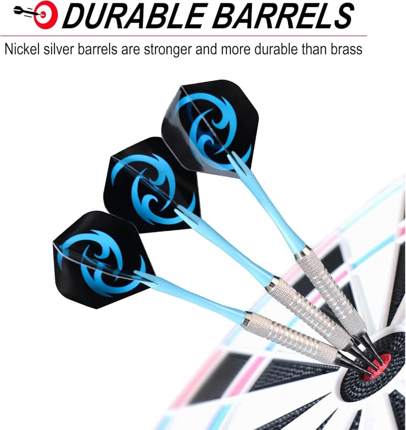 Professionelles Softdart-Set mit 12 Softdarts, 16g, 50 Spitzen und 24 Flights