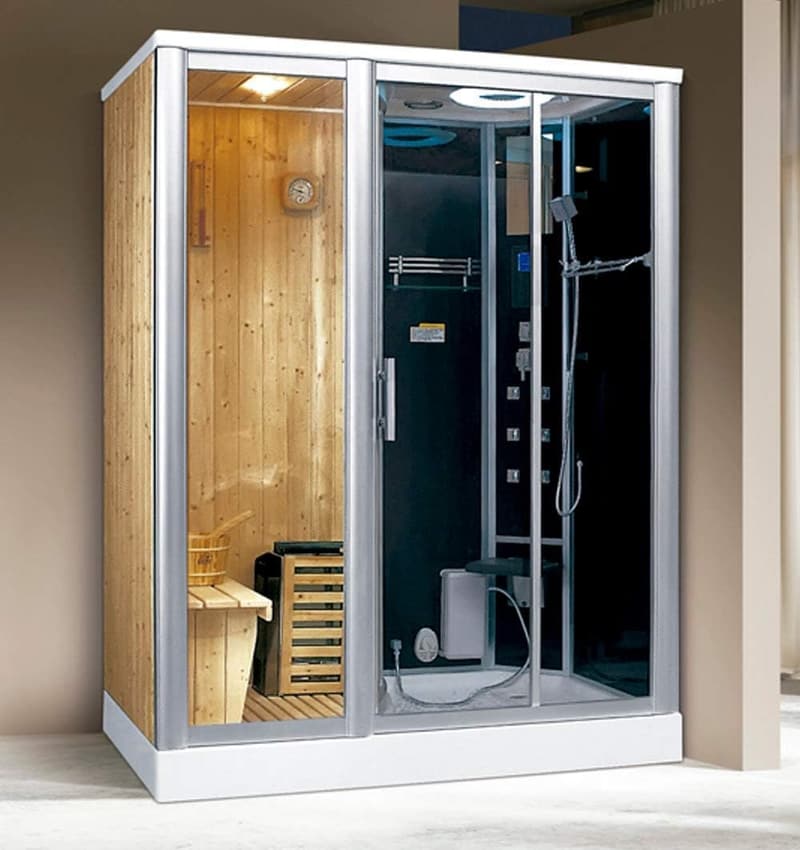 XXL Dampfduschen-Sauna Set mit LED und Radio