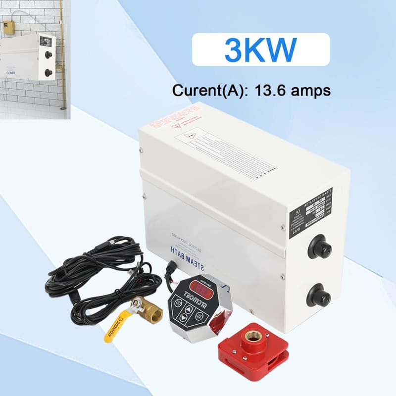 Dampfgenerator für Sauna und Dampfbad mit LED-Anzeige, 3KW