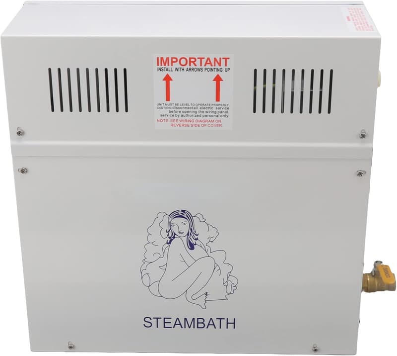 Dampfgenerator für Sauna und Dampfbad mit 6 KW, Edelstahl, Timer und Wassermangelschutz