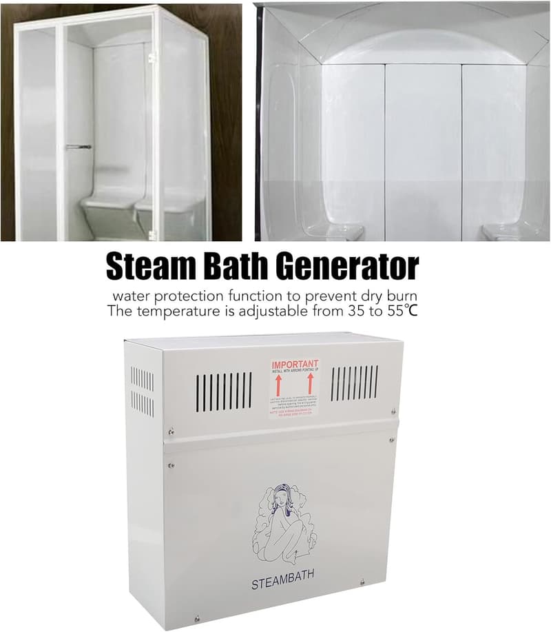 Dampfgenerator für Sauna und Dampfbad mit 6 KW, Edelstahl, Timer und Wassermangelschutz