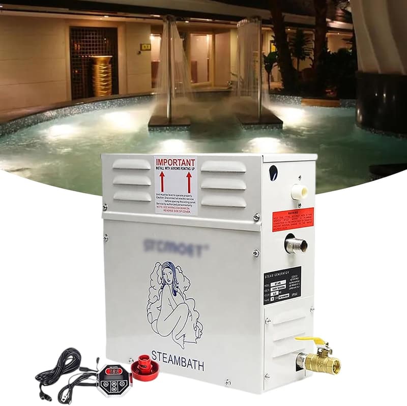 Dampfduschgenerator-Set für Saunabäder mit wasserdichtem Regler, 3000W