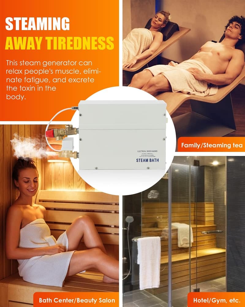 Sauna Dampfgenerator 3 KW mit LED-Regler für 1,5-3 m³ Räume