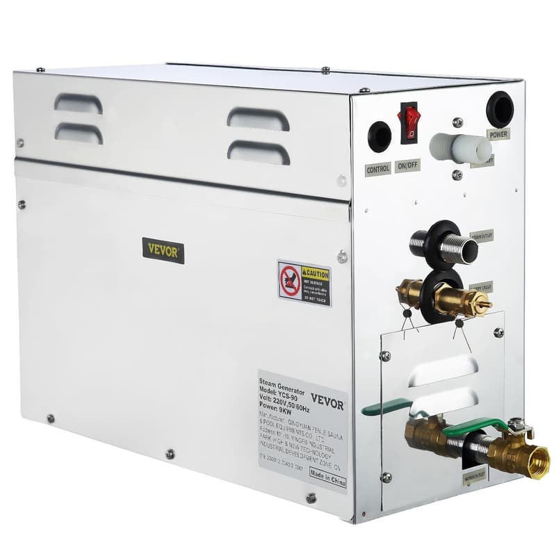 Dampfgenerator 9KW für Sauna und Dampfbad – Schwarz