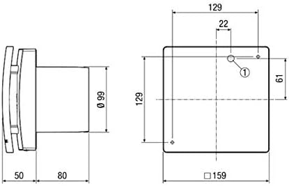 Maico ECA 100 ipro H - Feuchteautomatik Kleinraumventilator für Bad
