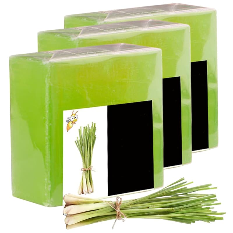 Natürliche Bio-Zitronella-Seife für Körper und Gesicht, 3x100g