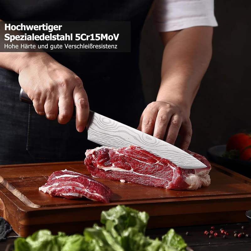 Profi Kochmesser aus Edelstahl, 20 cm - Vatertagsgeschenk für Papa