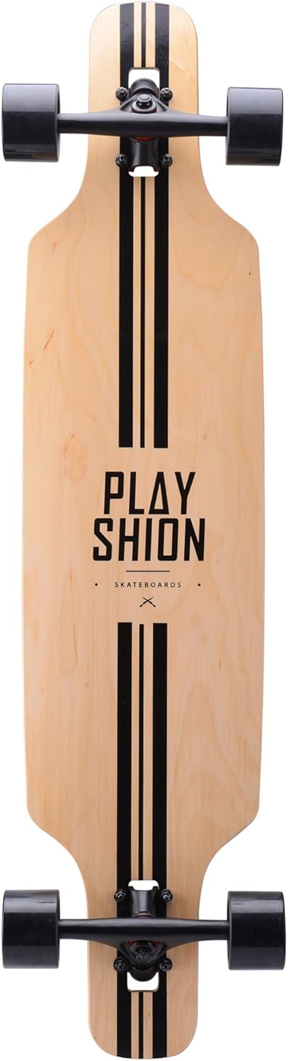 PLAYSHION 39 Zoll Longboard mit ABEC-9 Kugellagern