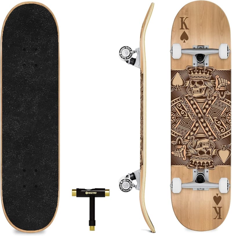 SKATRO Pro Skateboard 78,7 cm für Anfänger und Kinder