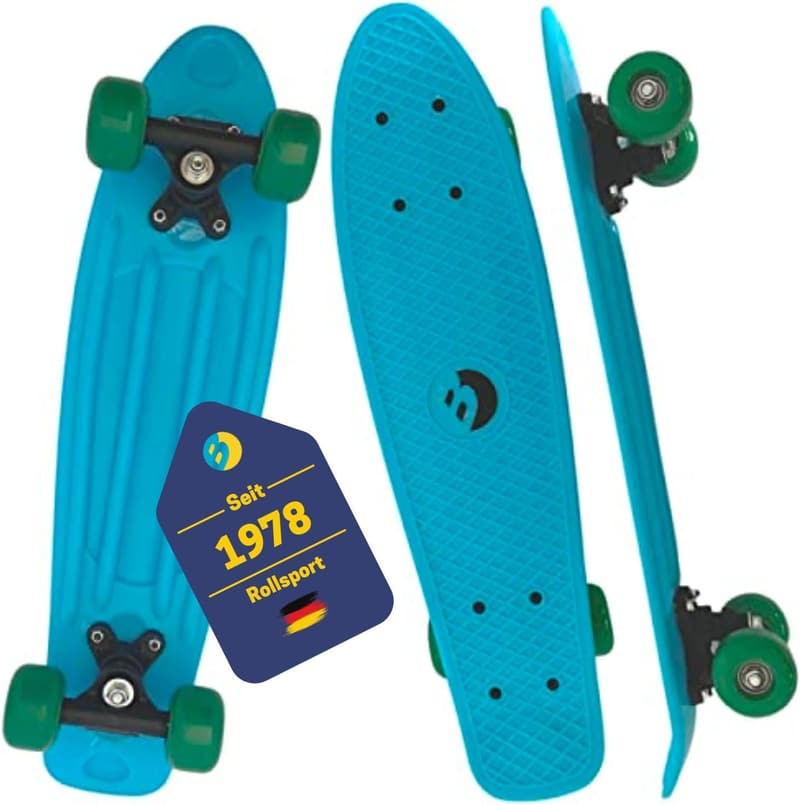 Retro Cruiser Skateboard für Kinder I Mini-Board mit ABEC 5 Kugellagern