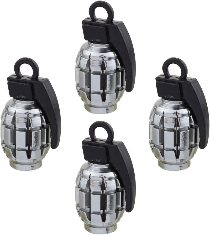 TOMALL Aluminium-Legierungs-Ventilkappen im Granate-Style für Autos