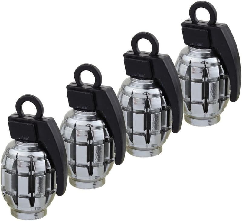 TOMALL Aluminium-Legierungs-Ventilkappen im Granate-Style für Autos
