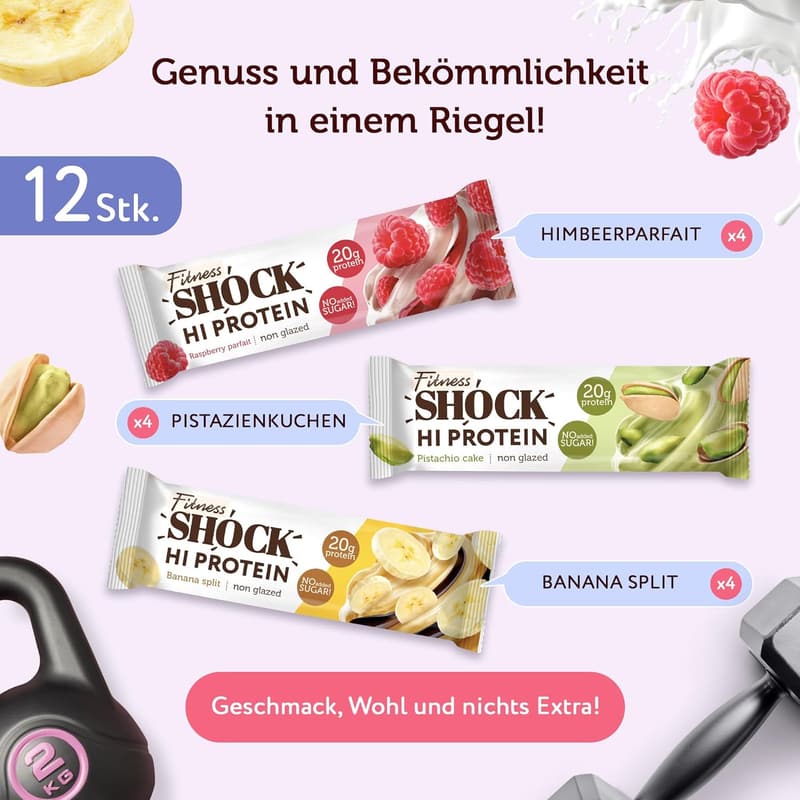High Protein Riegel Mixbox – 20g Eiweiß, zuckerfrei, 12 Stück