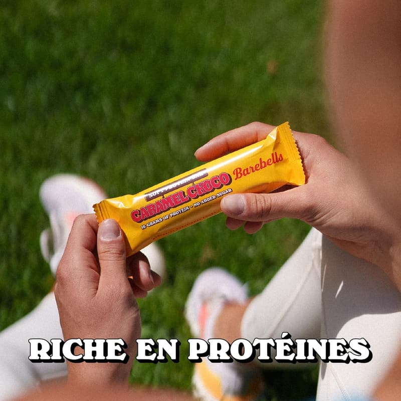 Barebells Caramel Choco Proteinriegel – 16g, Zuckerarm, palmölfrei, 12er Pack