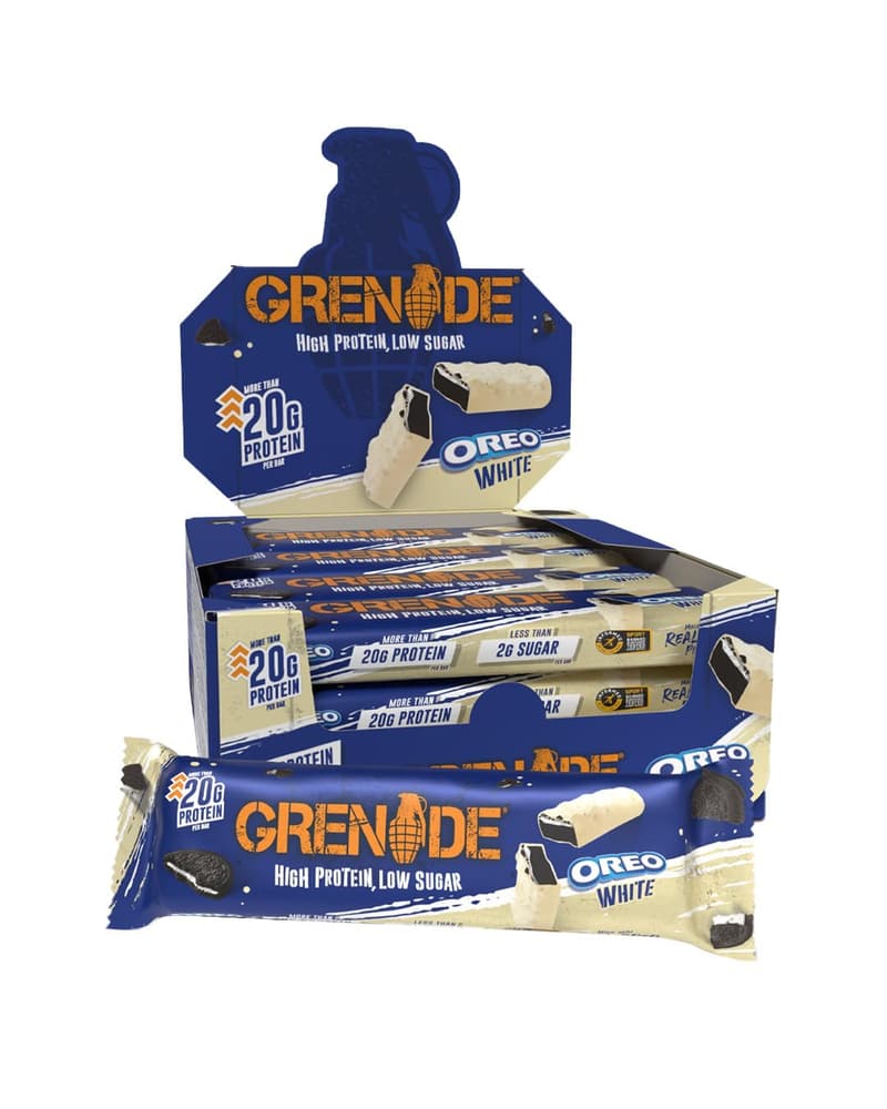 Grenade Proteinriegel OREO White - Zuckerarm, 12 x 60 g