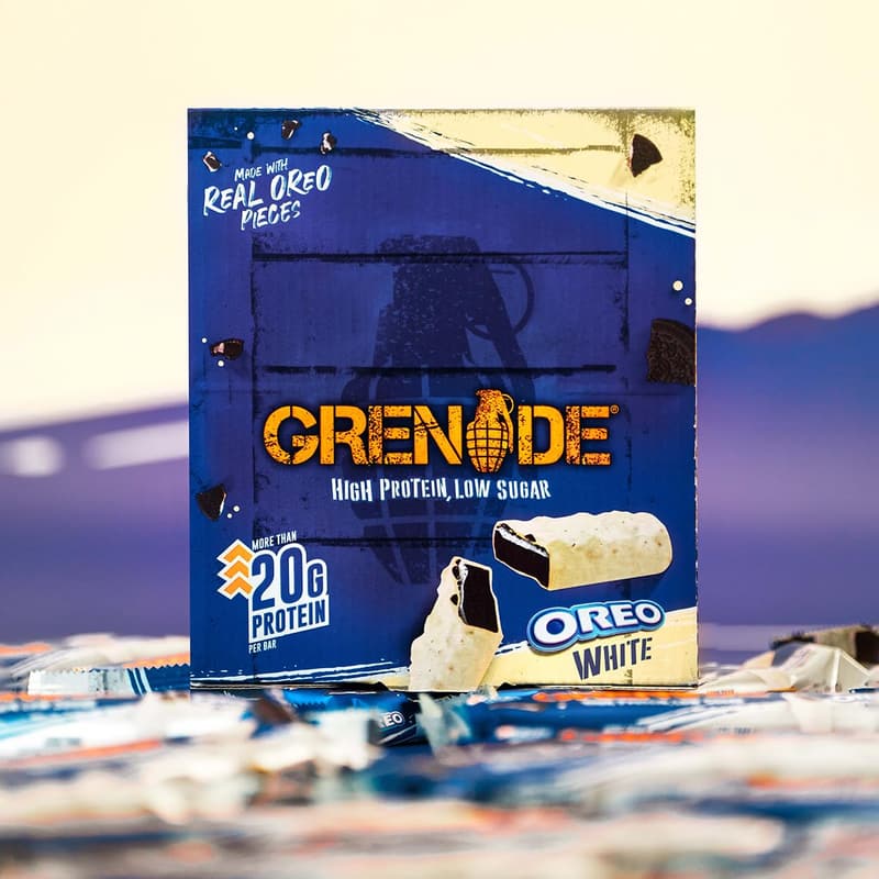 Grenade Proteinriegel OREO White - Zuckerarm, 12 x 60 g