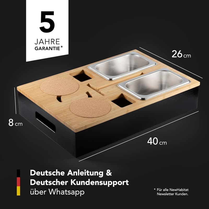 Personalisierbare Couchbar Snackbox aus Bambus mit Geschenkbox