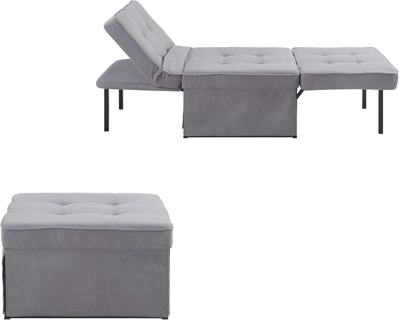 Sessel Finn aus grauem Polyester für stilvolle Wohnräume