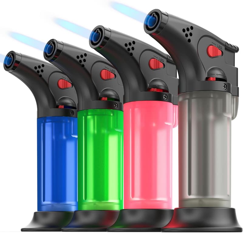 Sturmfeuerzeuge 4er-Set, nachfüllbar, für Outdoor-Aktivitäten