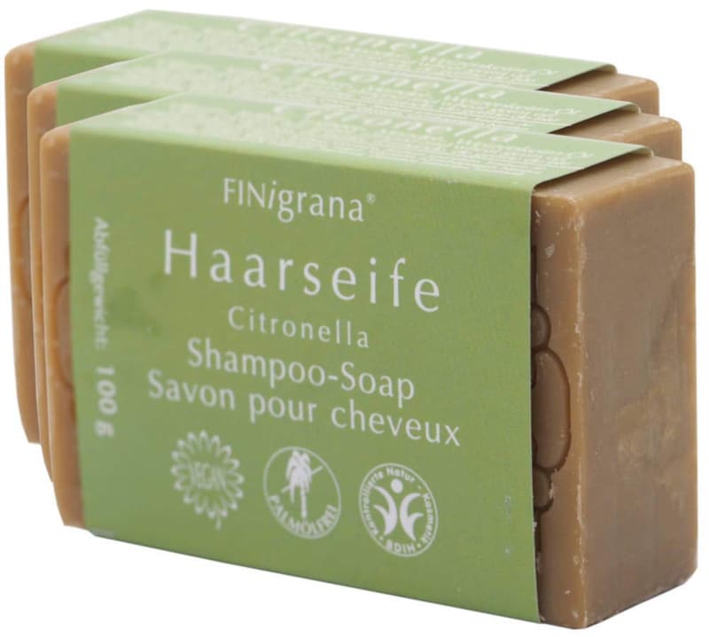 Aleppo Haarseife mit Citronella, 3er Pack, 100 g