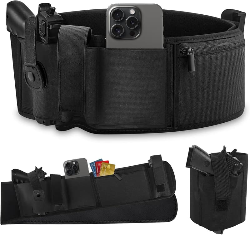 Verstellbares Taillenholster Set für Männer und Frauen mit doppelten Ladetaschen