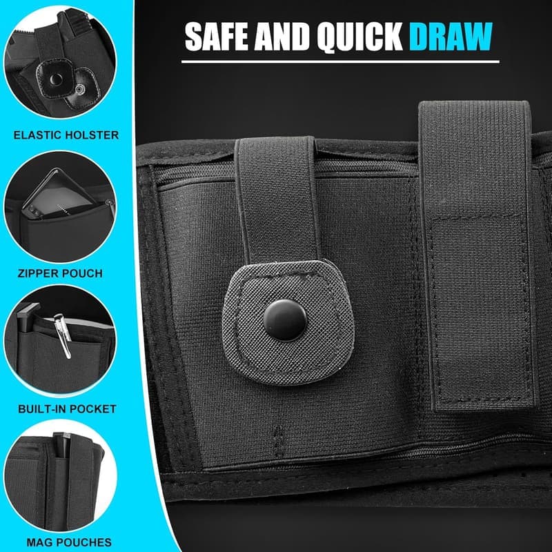 Verstellbares Taillenholster Set für Männer und Frauen mit doppelten Ladetaschen