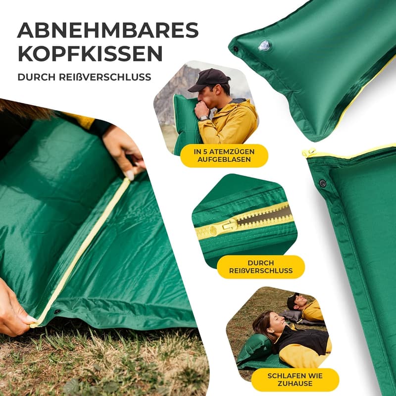 Air Bender Komfort-Isomatte selbstaufblasend für Outdoor-Camping, 5 cm dick