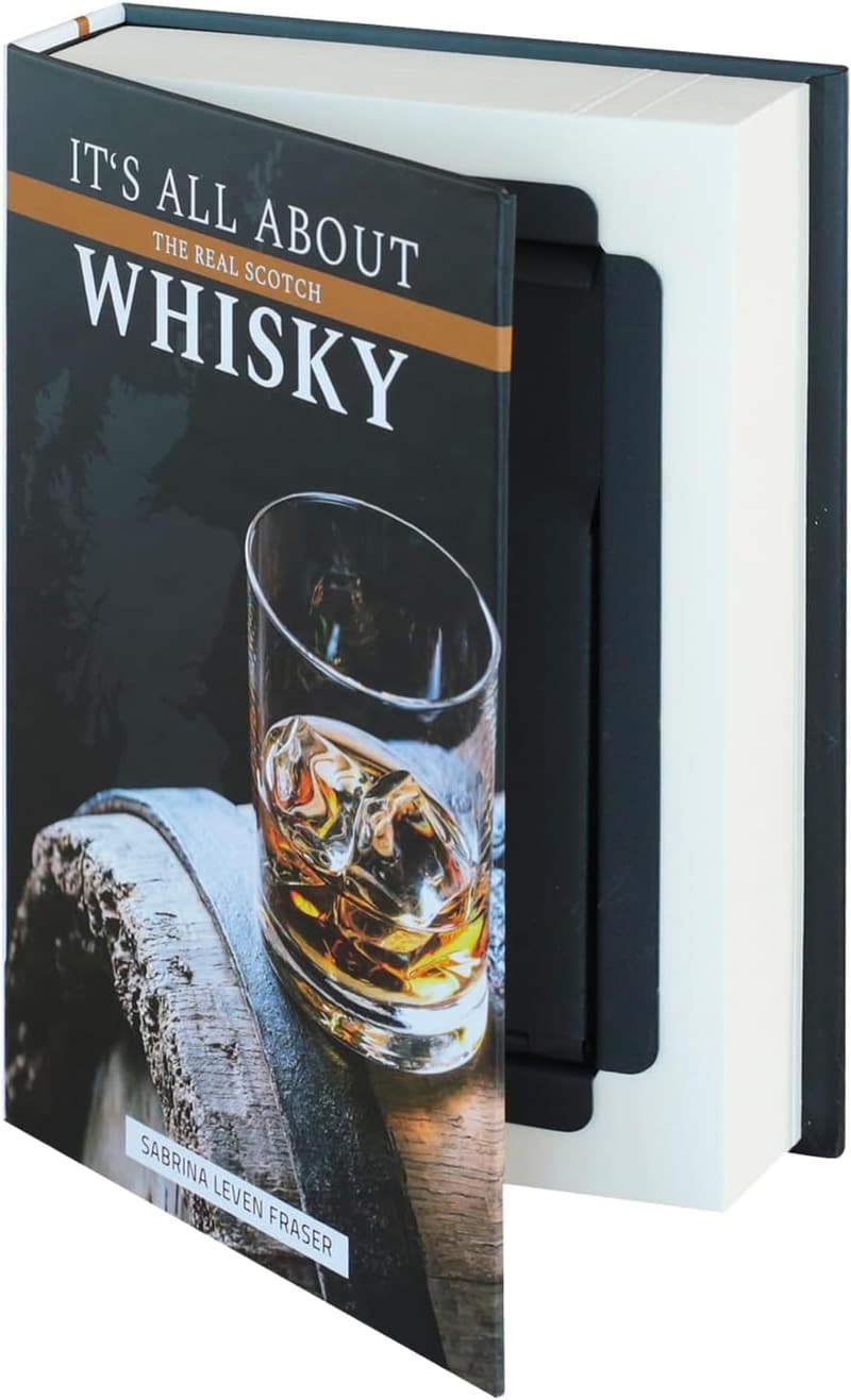 Buchsafe Whisky, getarnte Geldkassette mit echten Seiten, 18,7 x 13 cm